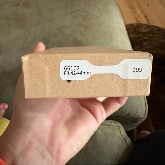 Stainless Steel and Whiskey Barrel Smartwatch Band - Picture 4 of 10